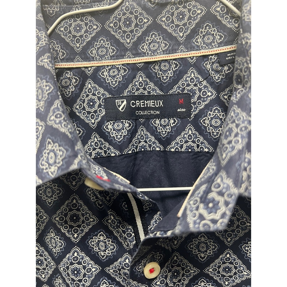 Daniel Cremiux Blue Mens Shirt. Button Down Short Sleeve - Size Medium